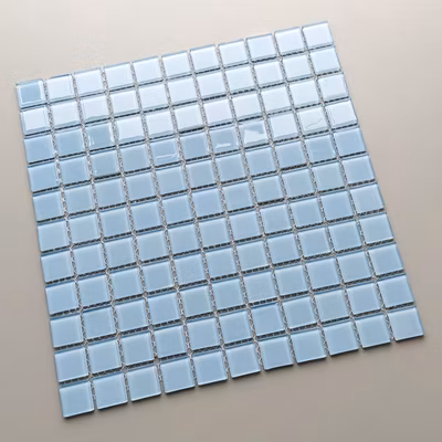 300x300mm 12インチ 3.5mm 4mm 6mm ポリッシュブルークリスタルガラスモザイクタイル スイミングプール用